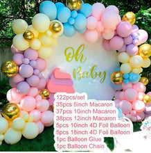Load image into Gallery viewer, PATIMATE Macaron Balloon Garland Arch Birthday Party Decoration Kids Confetti Wedding Birthday Balloon baby shower Boy Girl