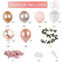 Load image into Gallery viewer, PATIMATE Macaron Balloon Garland Arch Birthday Party Decoration Kids Confetti Wedding Birthday Balloon baby shower Boy Girl