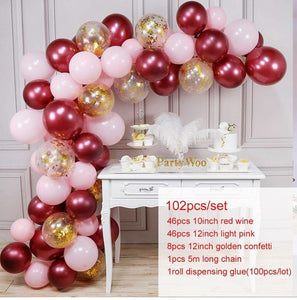 PATIMATE Macaron Balloon Garland Arch Birthday Party Decoration Kids Confetti Wedding Birthday Balloon baby shower Boy Girl