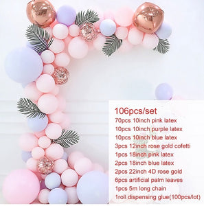 PATIMATE Macaron Balloon Garland Arch Birthday Party Decoration Kids Confetti Wedding Birthday Balloon baby shower Boy Girl