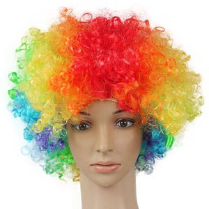 Unisex Colorful Party Wig for All Ages Kid Adult Funny Wig for Masquerade Birthday Christmas Dress Clown Costume Cosplay Party
