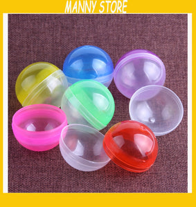 45mm Empty Plastic Toy Vending Capsule Half Clear Half Color Round Plastic Ball 100pcs/lot Free Shipping