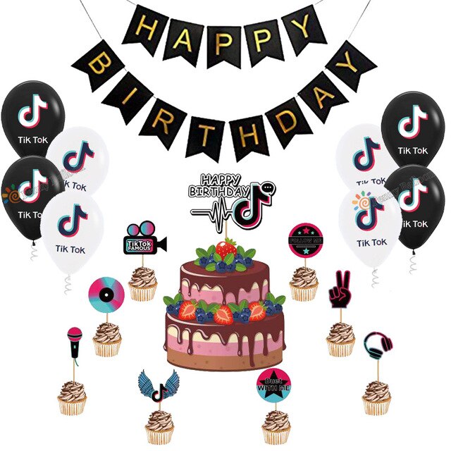 12pcs/lot tiktok latex Balloon  Party Supplies Birthday Party Decorations Toys For Kids Globos